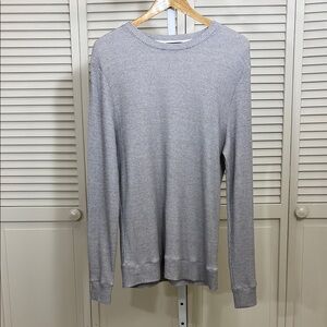 A.P.C. Thermal Waffle Gray Men's Top Large
